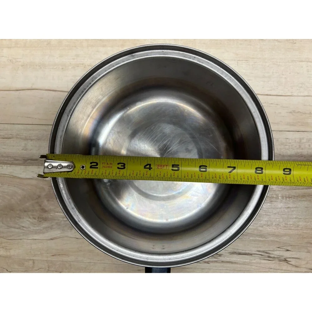 Vintage Unbranded Stainless Steel 2Lt Saucepan With Lid